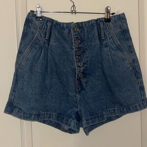 Abercrombie & Fitch Natural Rise Blue Shorts